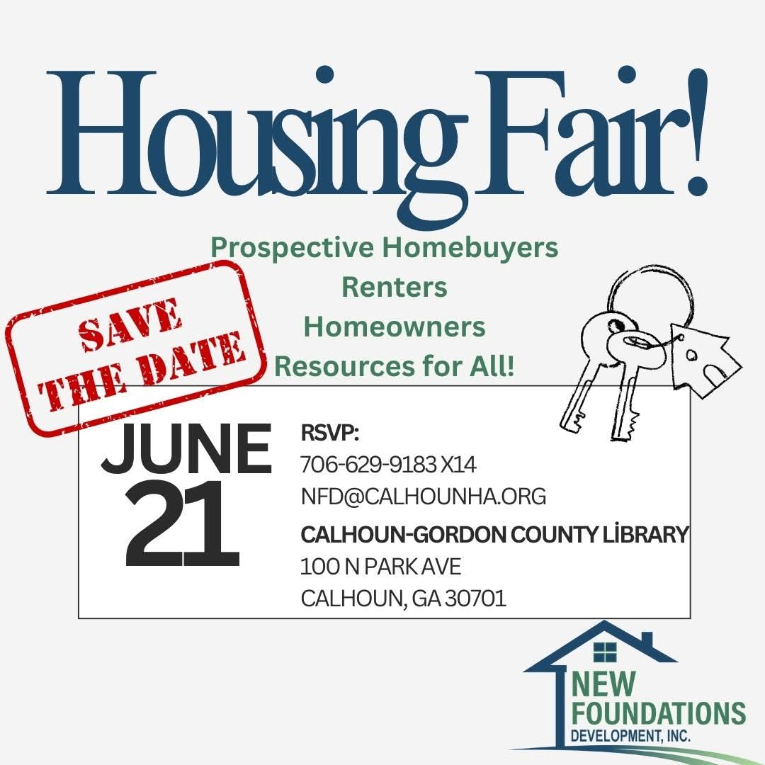 New Foundations Development to Host Housing Fair in Calhoun