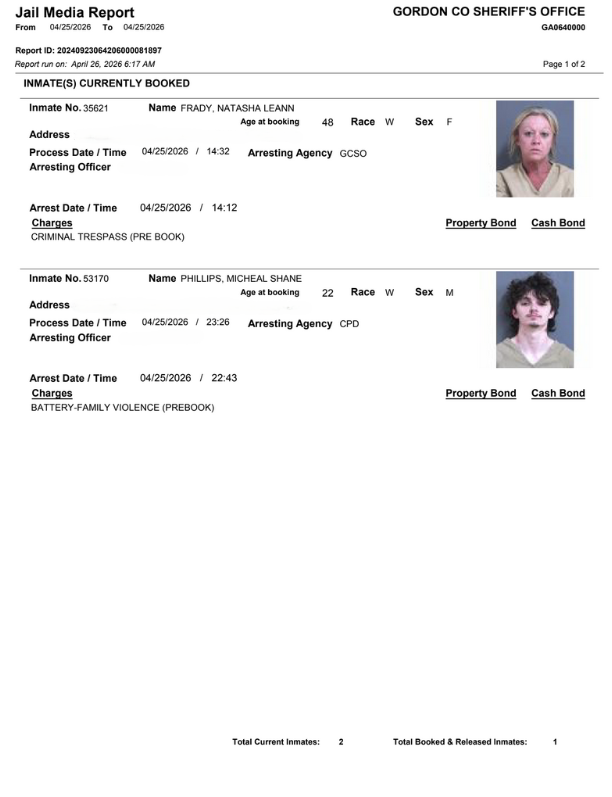Arrest report Gordon CO