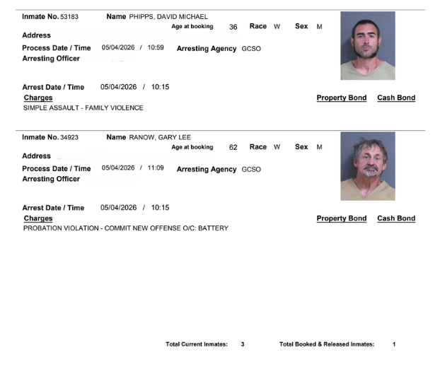 Gordon County Arrest report
