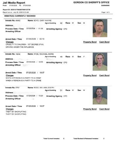 arrests july 26 1
